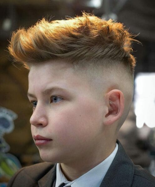 Trendy High Fade with Lines
