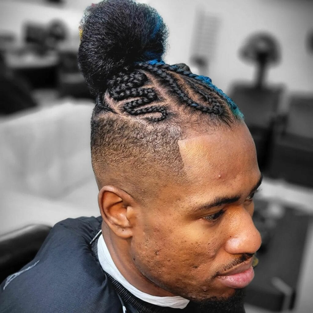 30 Trendy & Sophisticated Man Bun Braids Hairstyles of All Time 8 Man Bun Braid