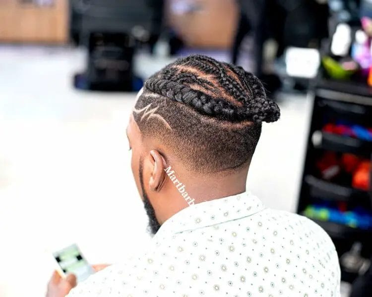 Men Bun Braid