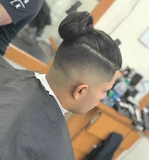Top Knot and Men Ponytail Fusion