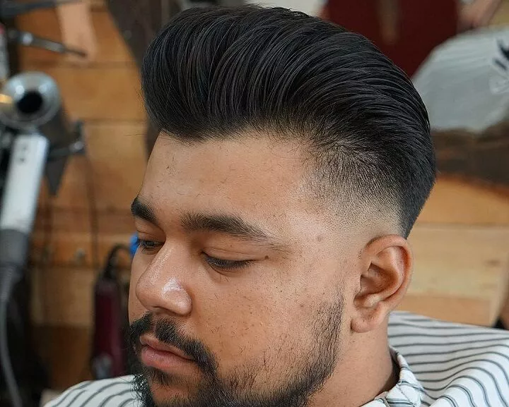 Pomp Men's Haircuts for Straight Hair
