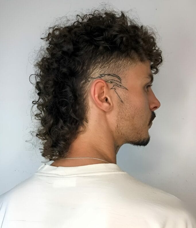 Edgy Spikey Permed Mullet