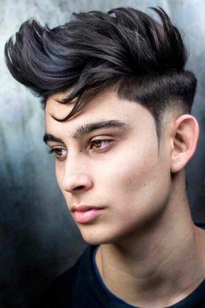 Side-swept Men's Haircuts for Straight Hair