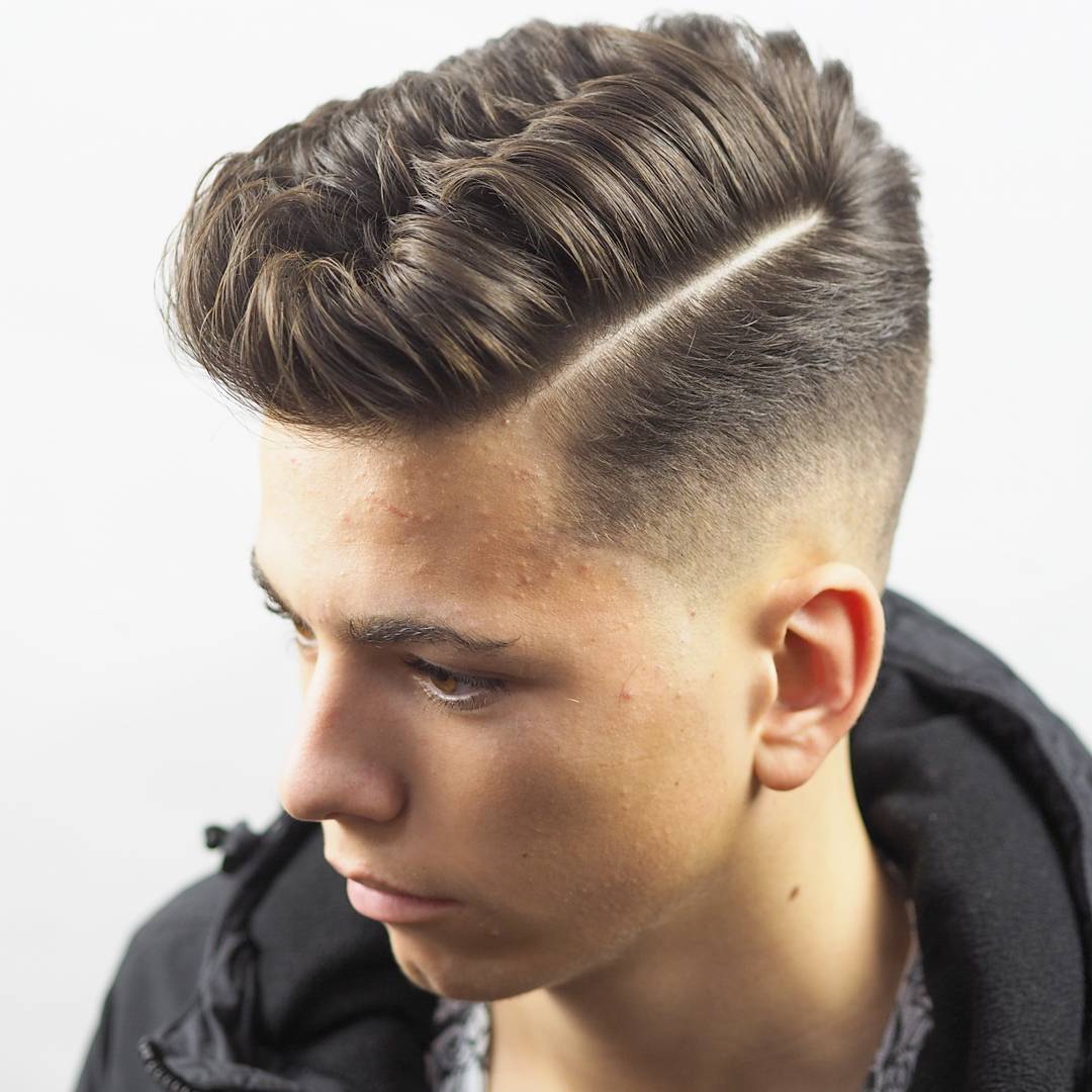 Side-parted Shape Up Haircut