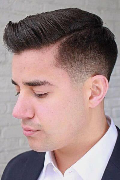 Pomp Side Part Haircut