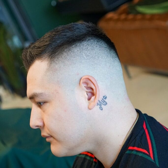 High Fade Haircut for Oval Faces