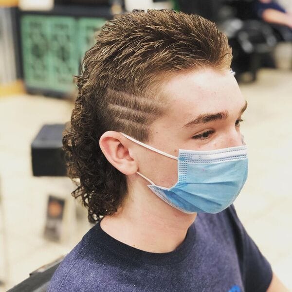 Skullet Haircut with line up
