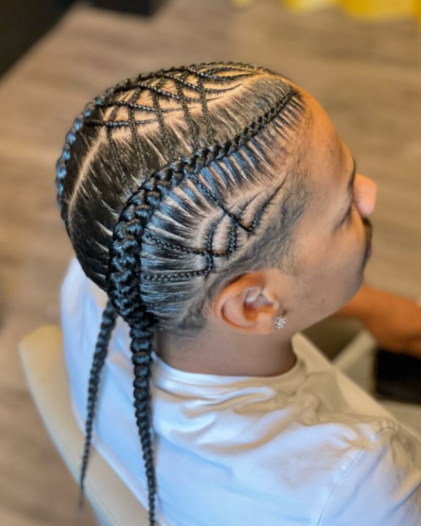 30 Trendy & Sophisticated Man Bun Braids Hairstyles of All Time 14 Man Bun Braid