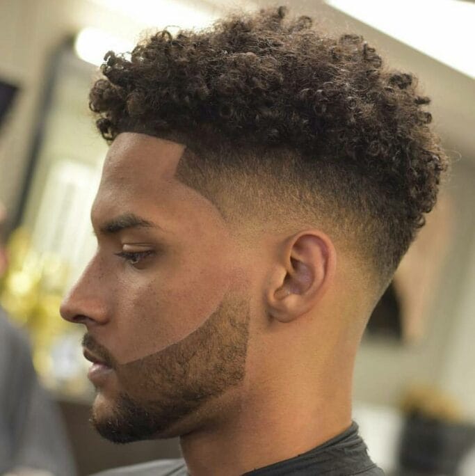 Wet Curls with Clean Line Up