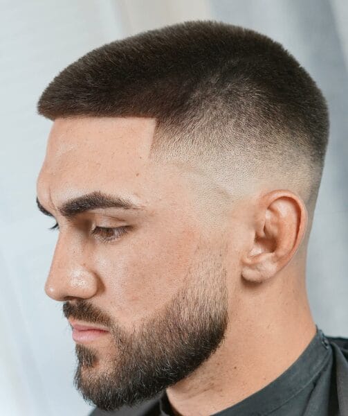 Bowl Cut shaved sides haircut for men