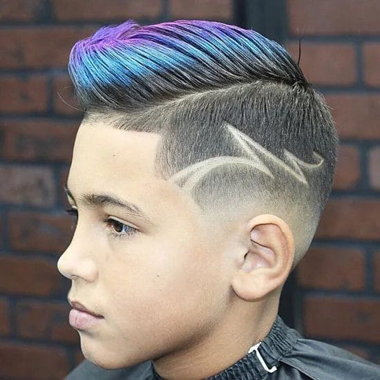 Edgy Duo Tone Mohawk with Lightning Bolt