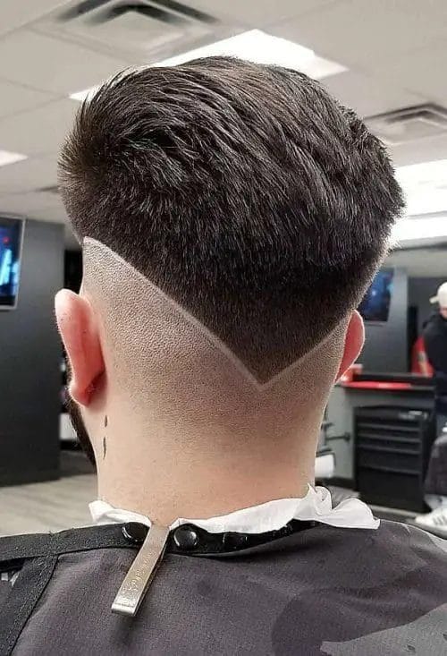 V shaped haircut design