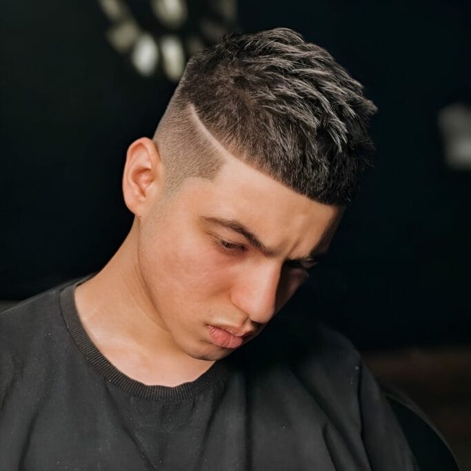 Hard Part Haircuts: 25 Sleek Hairstyles To Awaken Your Classy Self 18 Hard Part Haircuts: French Crop Hard Parted