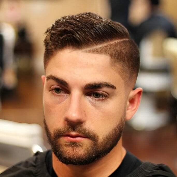 Hard Part Haircuts: 25 Sleek Hairstyles To Awaken Your Classy Self 14 Hard Part Haircuts: Asymmetrical Hard Part