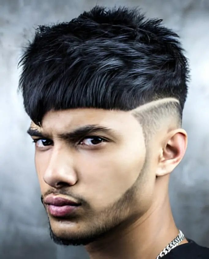 Hard Part Haircuts: Angular Fringe With Line