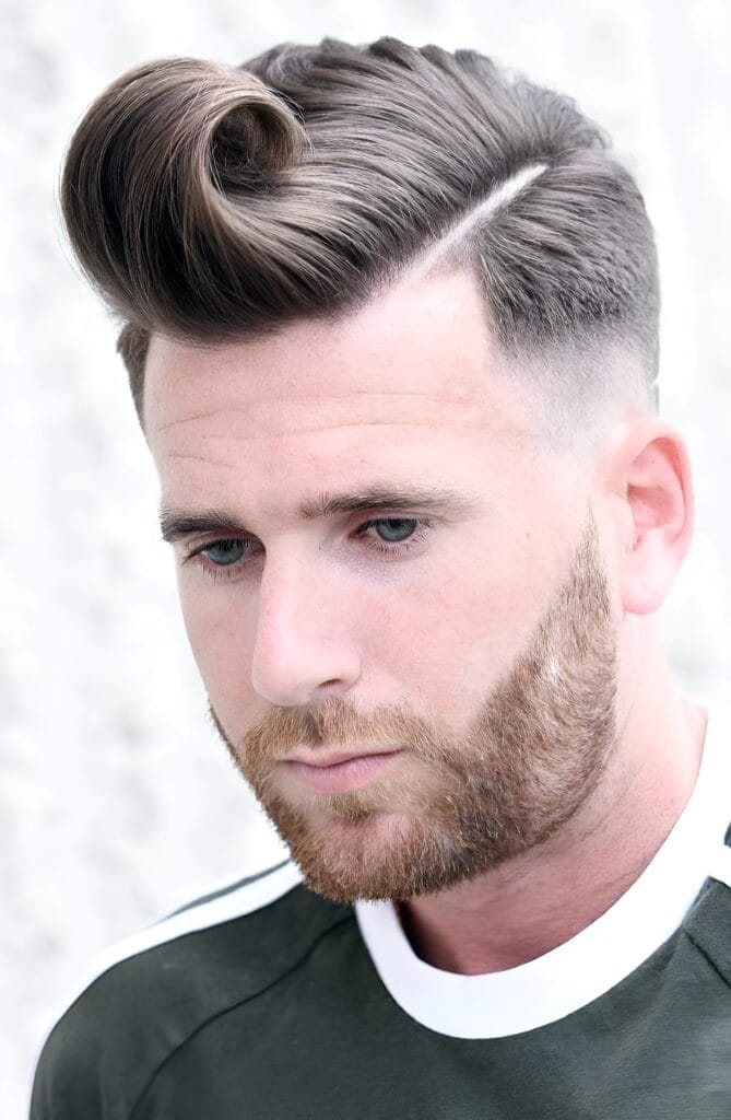 Hard Part Haircuts: 25 Sleek Hairstyles To Awaken Your Classy Self 22 Hard Part Haircuts: Inverted Elephant Trunk Hard Part