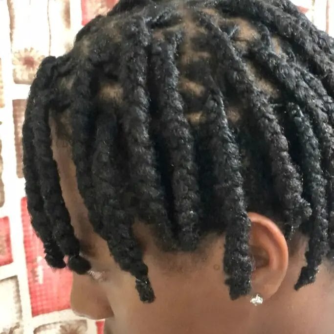 Male Three Strand Twist Hairstyle