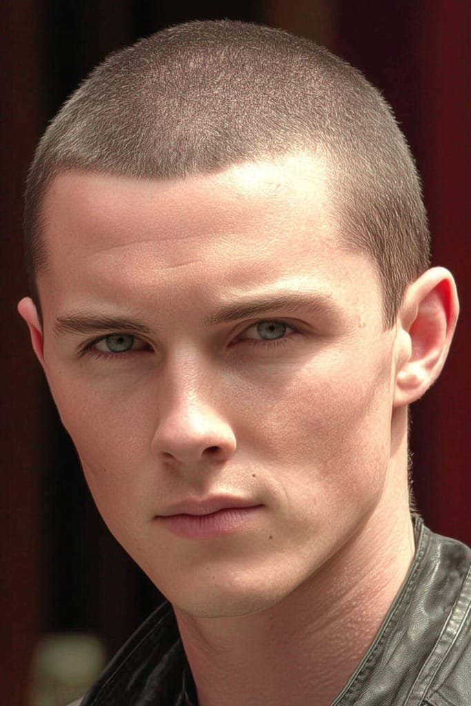 Buzz Cut Widows Peak Look 2 Best Buzz Cut Styles for a Sharp Widows Peak Look