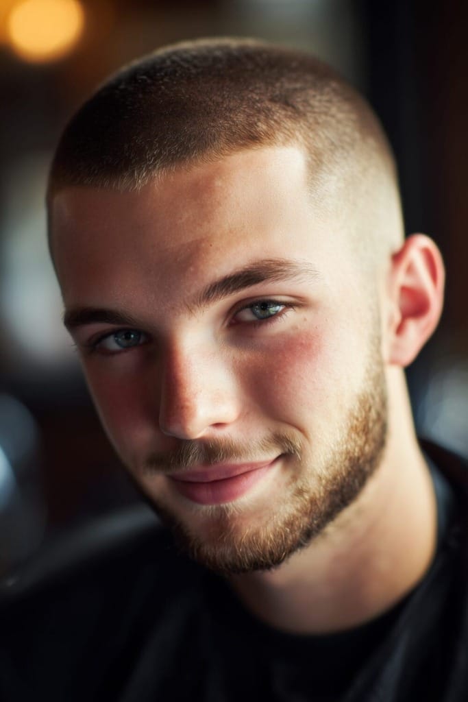 Buzz cut for Big foreheads 4 Buzz Cut Growth Stages and Tips for Every Week