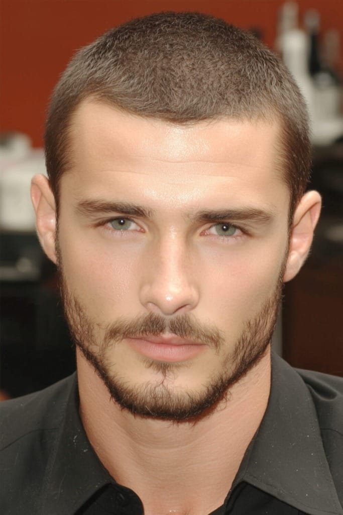 Widows peak with Buzz 11 Best Buzz Cut Styles for a Sharp Widows Peak Look