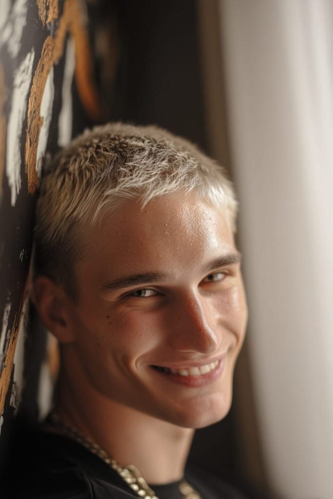 bleached buzz cut 18 Bleached Buzz Cut Ideas to Level Up Your Look Today