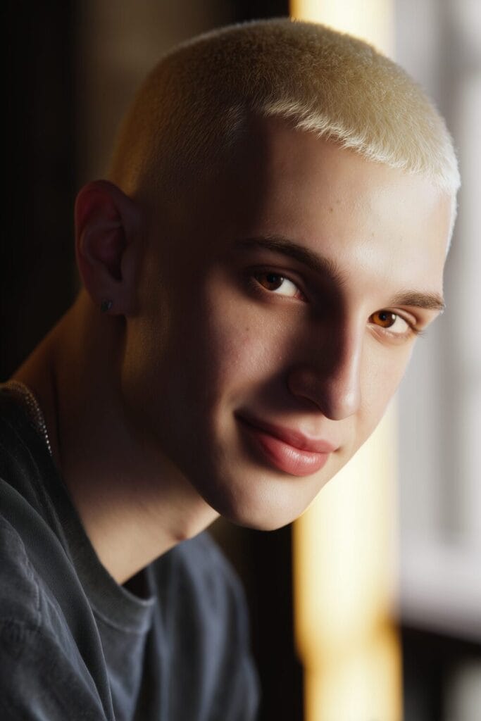bleached buzz cut 4 Bleached Buzz Cut Ideas to Level Up Your Look Today
