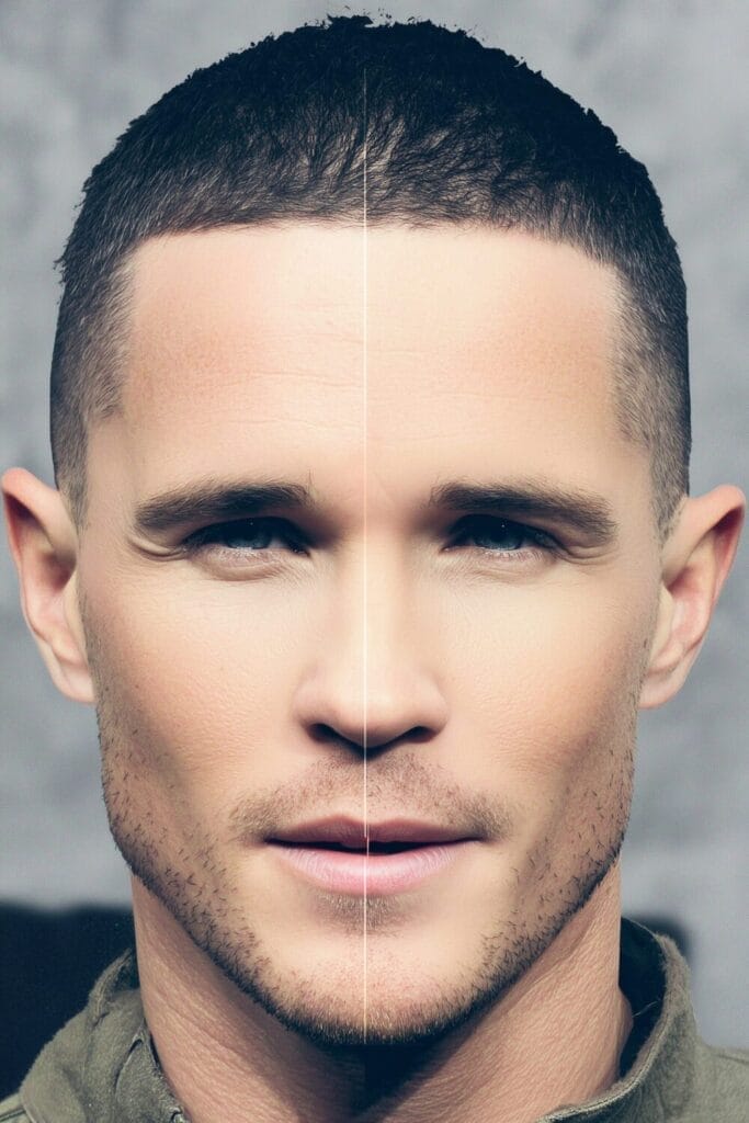 Best Buzz Cut Styles for a Diamond Face Shape 3 buzz cut dimond face shape 8 Best Buzz Cut Styles for a Diamond Face Shape