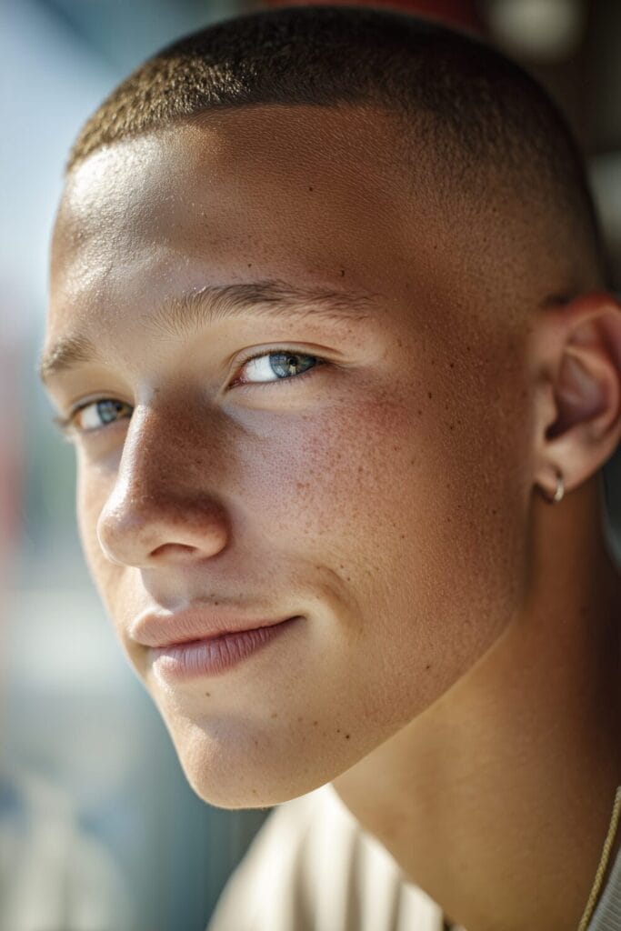 Best Buzz Cut Styles for Teenagers to Look Sharp 2 buzz cut teen ager 9 Best Buzz Cut Styles for Teenagers to Look Sharp