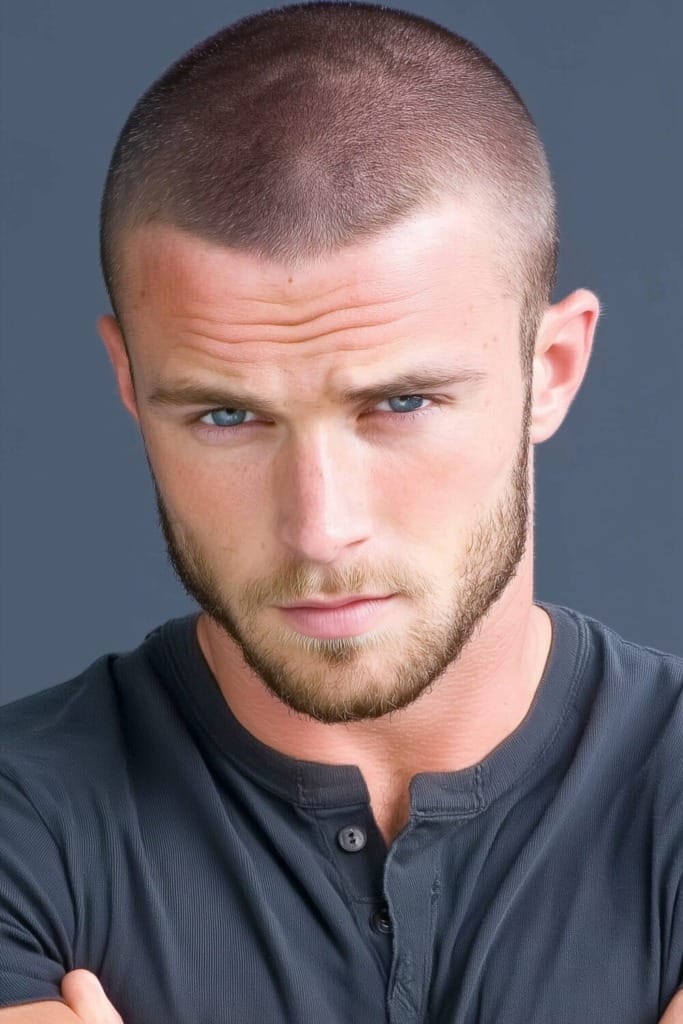 widows peak with buzz 16 1 Best Buzz Cut Styles for a Sharp Widows Peak Look