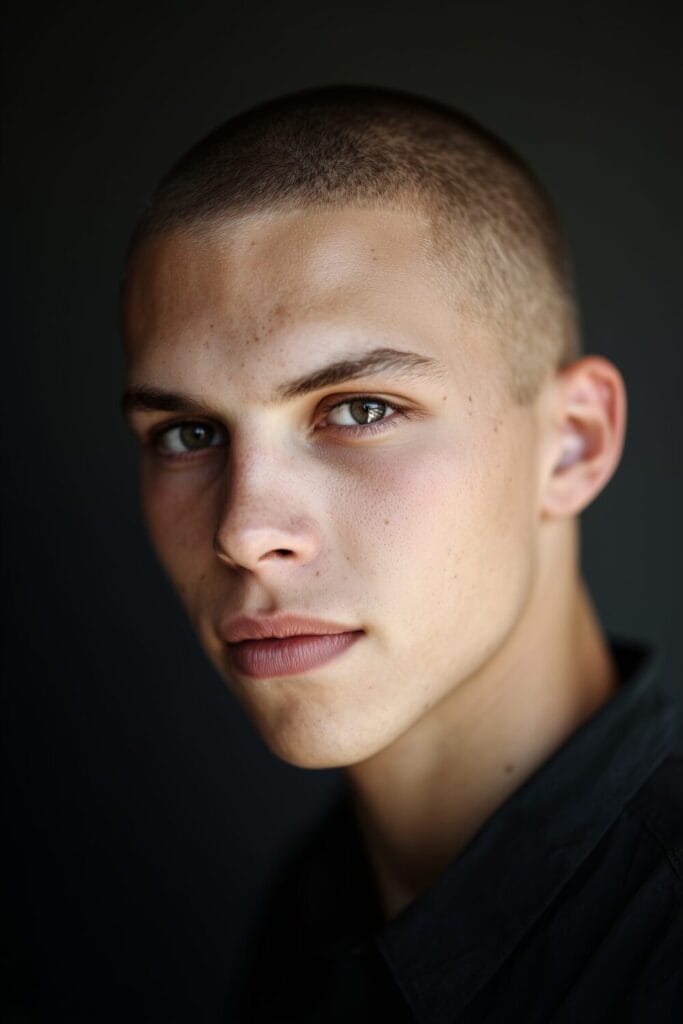 Buzz Cut for Round Face 3 Tame That Cowlick with the Perfect Buzz Cut Style