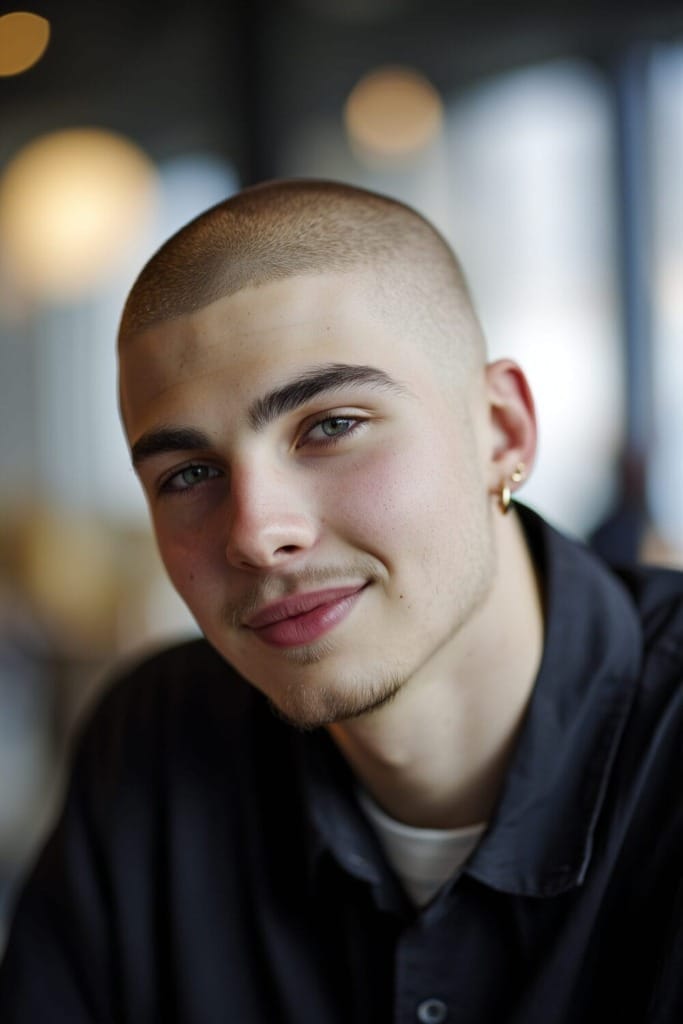 Buzz Cut without Clippers 2 Best Buzz Cut Styles That Flatter a Round Face Shape