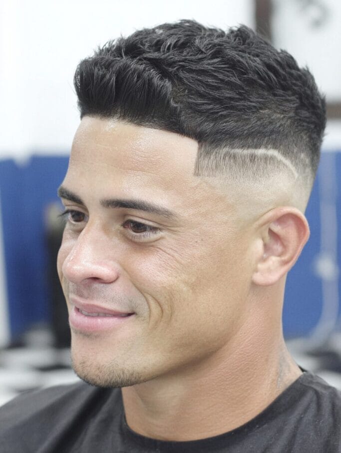 Low Drop Fade with Pompadour Discover the Hottest Trend in Men's Skin Fade Haircuts